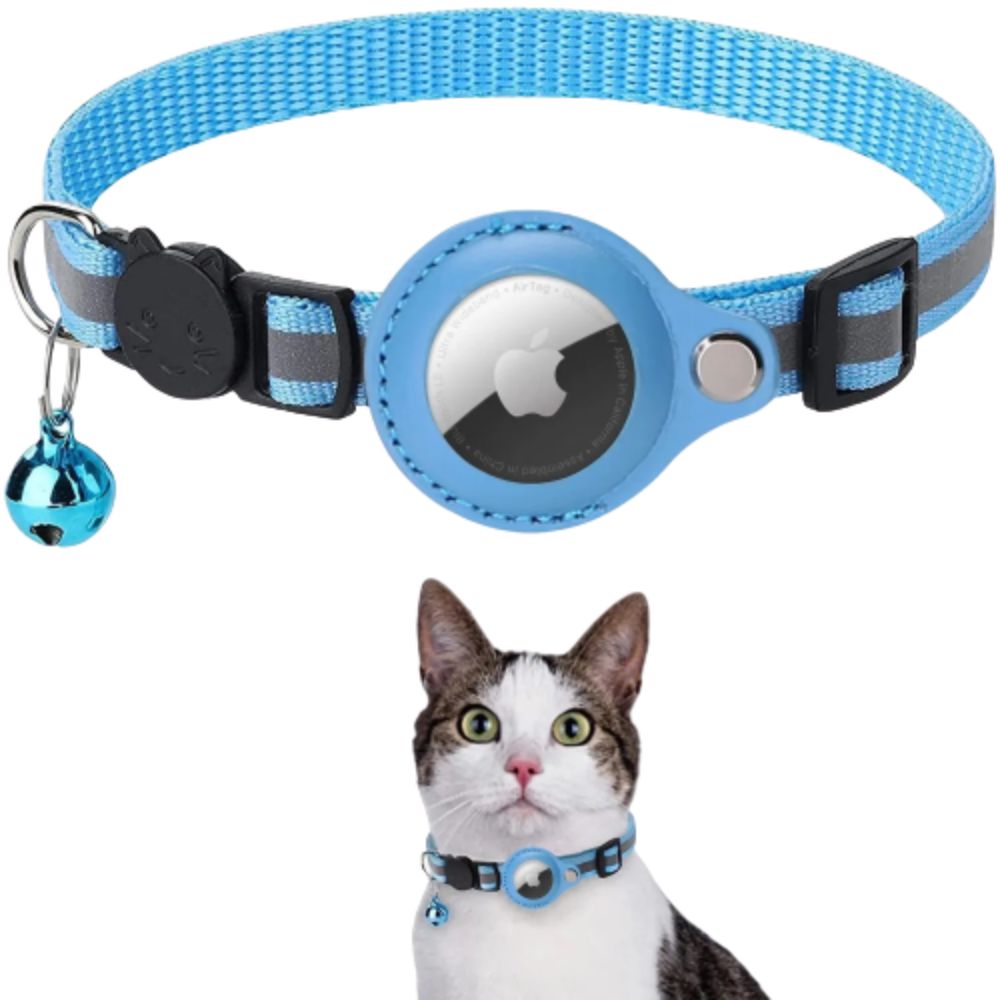 Reflective Cat Collar for Apple AirTag with Bell